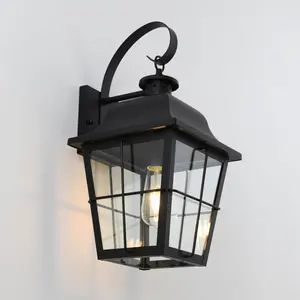 Jatoba outdoor lantern wall light