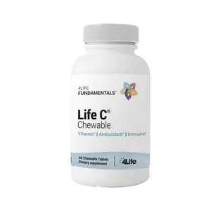 4Life Life C - Features 7 Active Forms of Natural Vitamin C for Immune Support, Increased Nutrient Absorption, and Antioxidant Benefits - Citrus Flavor - 60 Chewable Tablets  Immune Support Capsules