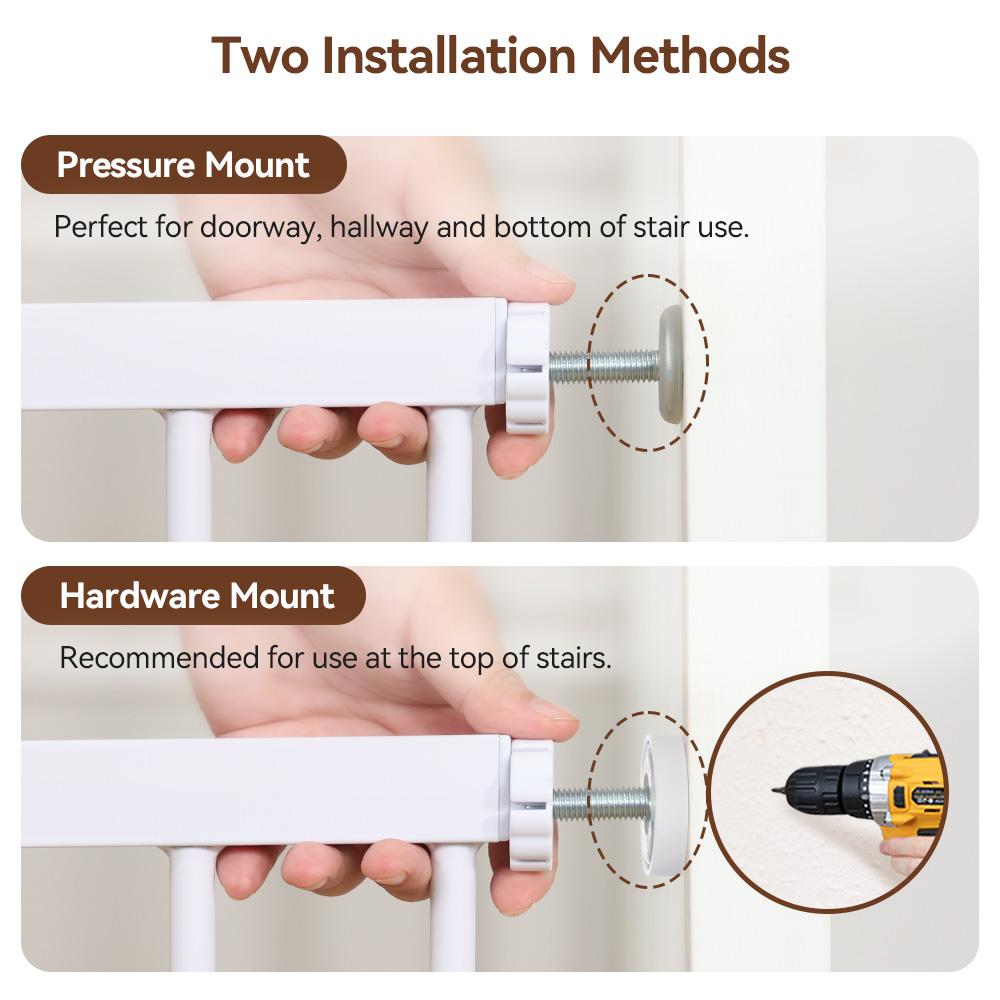 PAWGIANT 36" Extra Tall Cat Gate, Fits Openings 29.5" to 48.8" Wide, Auto Close Extra Wide Dog Gate for House, for Doorways & Bottom of Stairs, Pressure Mount Safety Gate for Babies, Toddlers & Pets, Tested & Safe, Baby Gate