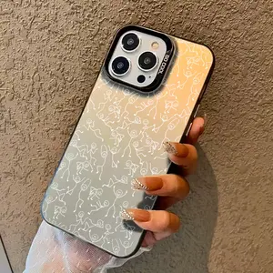 Doodle People Dancing Phone Case， Playful Whimsical Style for iPhone 17 16 15 14 13 12 11 Plus Pro Max.