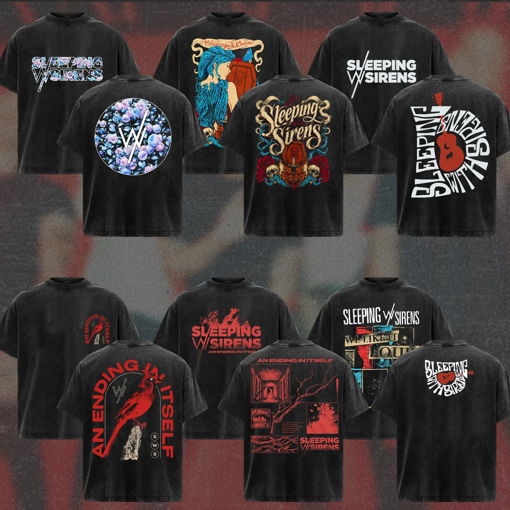 [COLLECTION] Sleeping With Sirens T-Shirt, Retro Emo Post-Hardcore Band Tee, Sleeping With Sirens Tour 2026 Shirt, Heartbreak Alternative Rock Graphic Tee, 2010s Pop Punk Music T-Shirt, Unisex Oversize Heavy Metal Band Tee, Rock Music Gift for Men & Women