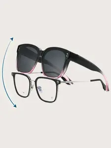 Fashion Prescription Sunglasses for Eyeglass Wearers, Tr90 Large Frame Polarized Sun Glasses, Uv400 Outdoor Driving Shades