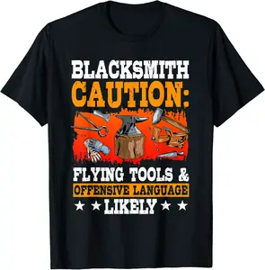 Blacksmith Forge Metalworker Metal Pounder Anvil Tools T-Shirt - Ronniemu Shop 39B0B3588V1J