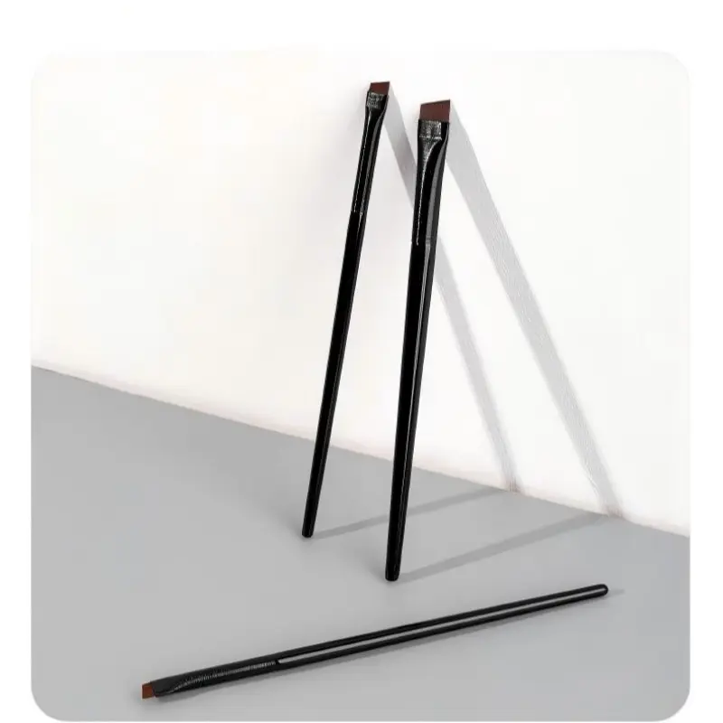 Makeup Tool Set Angled Brow Brush Eyeliner Brush Flat Head Eyeliner Brush Eye Makeup Brushes for Smoky Eyes Concealer Powder Cosmetic Brushes