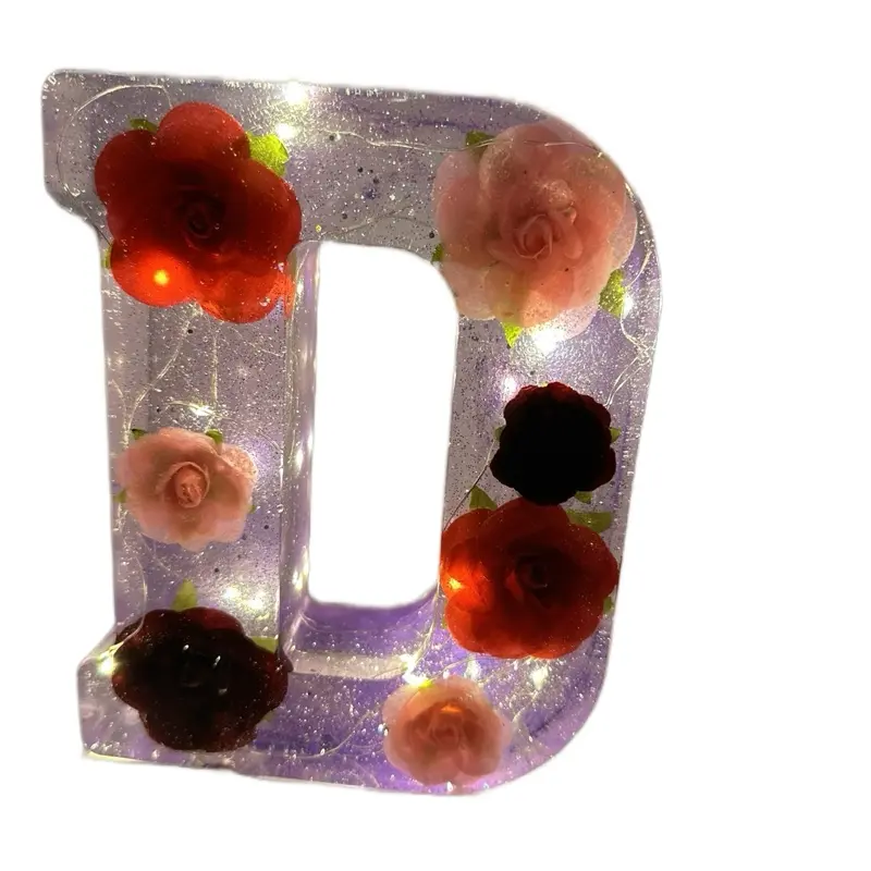 3D Resin initials with lights (PICK ON LIVE)