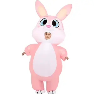 Halloween Easter Rabbit Inflatable Costume, Cute Creative Performance, Funny Stage Show Puppet Suit, Festival Fun Dress-Up