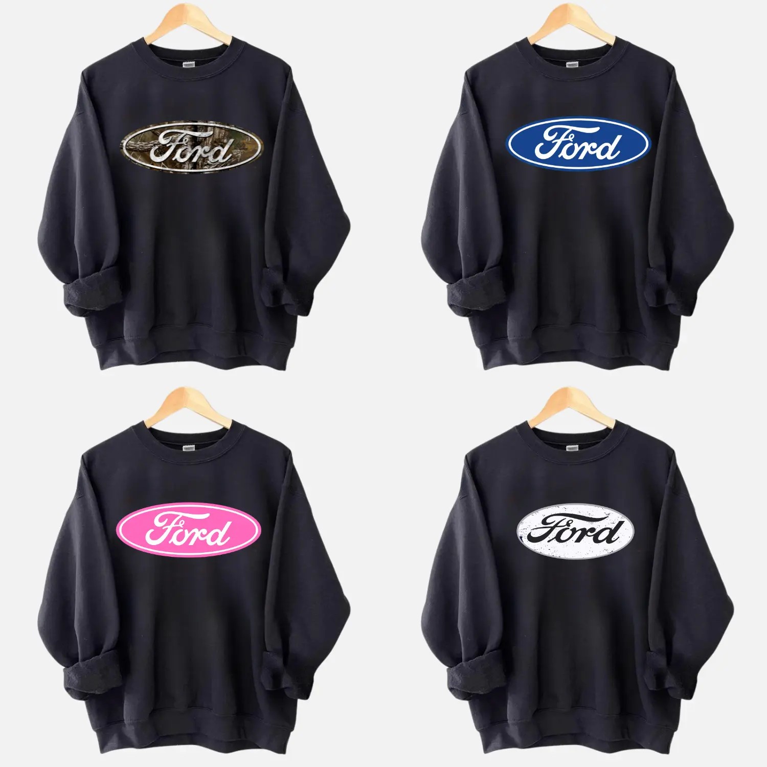 Vintage Ford Logo Sweatshirt Retro Automotive Graphic Crewneck, Truck Lover Sweatshirt, Gift For Men Women Husband