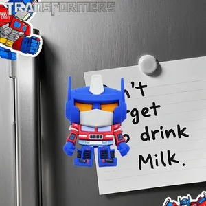 1PC Transformers Officially Licensed Optimus Prime Fridge Magnets Strong Fun Cute 3D Fefrigerator Magnets Cartoon Figure DIY Decorative Fridge Whiteboard Magnetic Practical Note Holder Offices Kitchens Christmas Birthday Gifts Home Decor