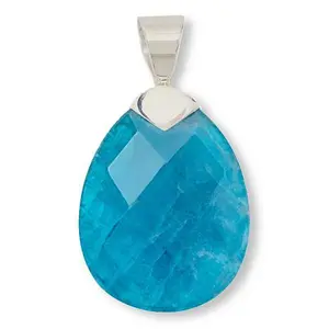 Mine Finds by Jay King Blue Apatite Sterling Silver Pear Pendant