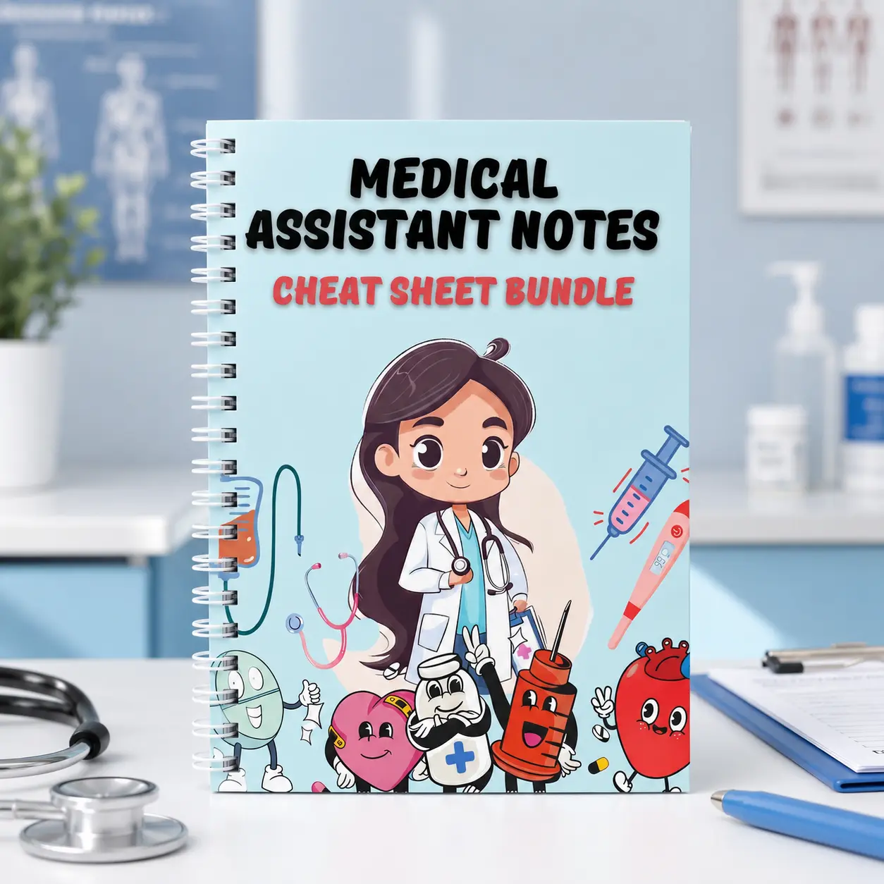 Medical Assistant Notes & Cheat Sheet Bundle | Clinical Study Guide and Quick Reference