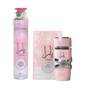 (2pc Bundle Pack) 3.4oz Yara Perfume + Yara Air Freshener Spray by Lattafa