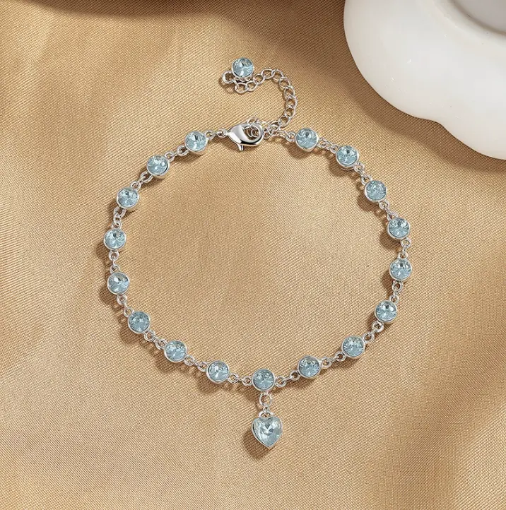 【Elegant】Delicate Blue Love Crystal Bracelet