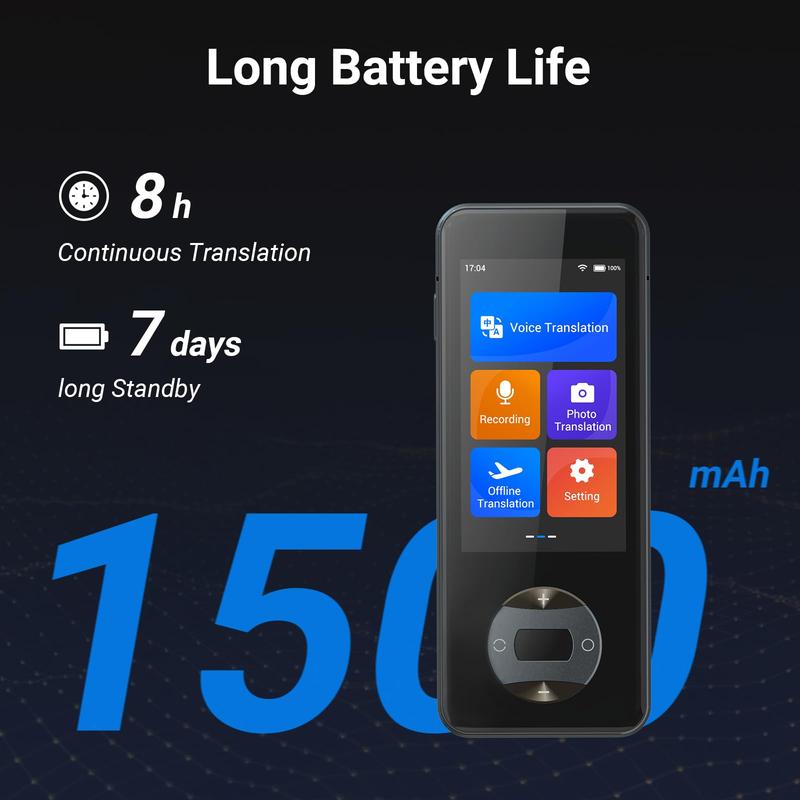 2025 Must - Have! Exsulity W10S - AI - Powered, WiFi - Free Translator Device Instant Translator for 144 Languages and Accents AI Electronic Foreign Language Translators