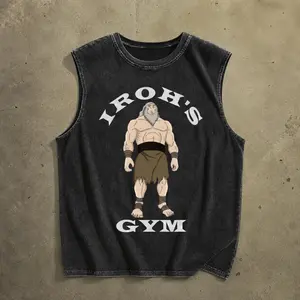 Iroh Gym Avatar Wash Tank Top , Avatar The Last Airbender Uncle Iroh Tank Top, Iroh Gym Workout Shirt, avatar the last airbender show, ATLA