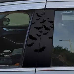 Waterproof Sun Protection Car B Pillar Sticker For Cars with 2D Bat Design, Semi-Matte Surface, Easy Installation, Single Use, Universal Car Sticker
