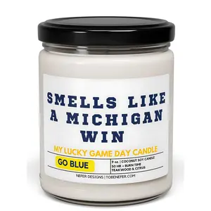 Smells Like a Wolverine Win - Michigan Lucky Game Day Candle