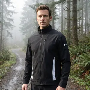 Men's Lightweight Windproof Jacket - Water Resistant Reflective Running Coat for Urban Commute & Outdoor Sports travel skiing
