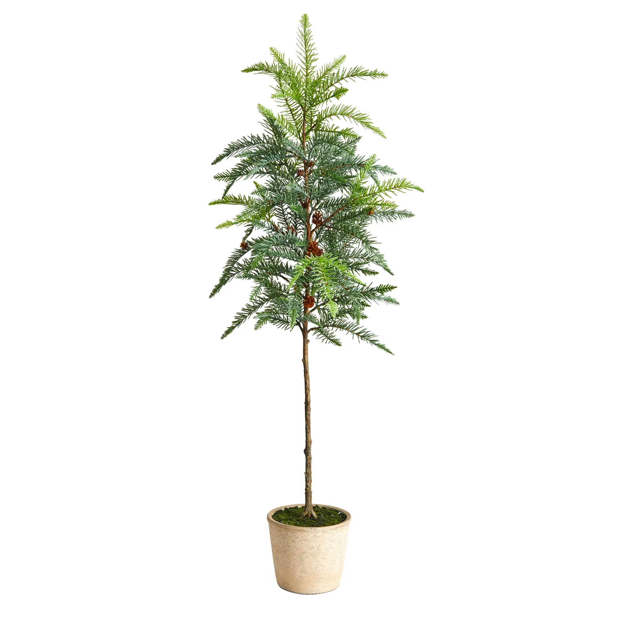 Nearly Natural T3374 3.5`` Winniepeg Artificial Pine Tree in Decorative Planter