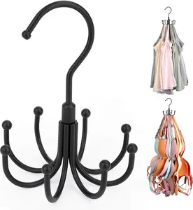 Tank Top Hanger, Rotatable Bra Organzier for Closet, Max 24 Storage Capacity Sport Bras Holder, Metal Space Saving Closet Organizers and Storage
