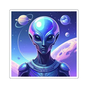 Galactic Alien Stickers - Magical Decor for Laptops, Water Bottles, Journals, Gifts, Fantasy Lovers