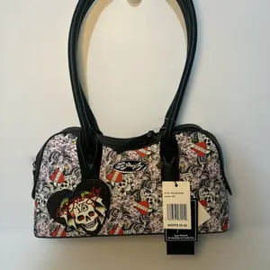 Ed Hardy Y2K Skull Mini Shoulder Bag – Tattoo Print Purse