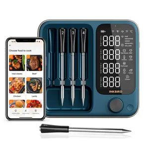 【FathersDayGift】INKBIRD Wireless Digital Food Thermometer - WIFI & Bluetooth Portable LCD Kitchen Gadget, IP67 Waterproof Kitchen Thermometer for Grill BBQ, Cooking,  summer sale,mid year sale,deals for you,restock,DFYD,deals for you day