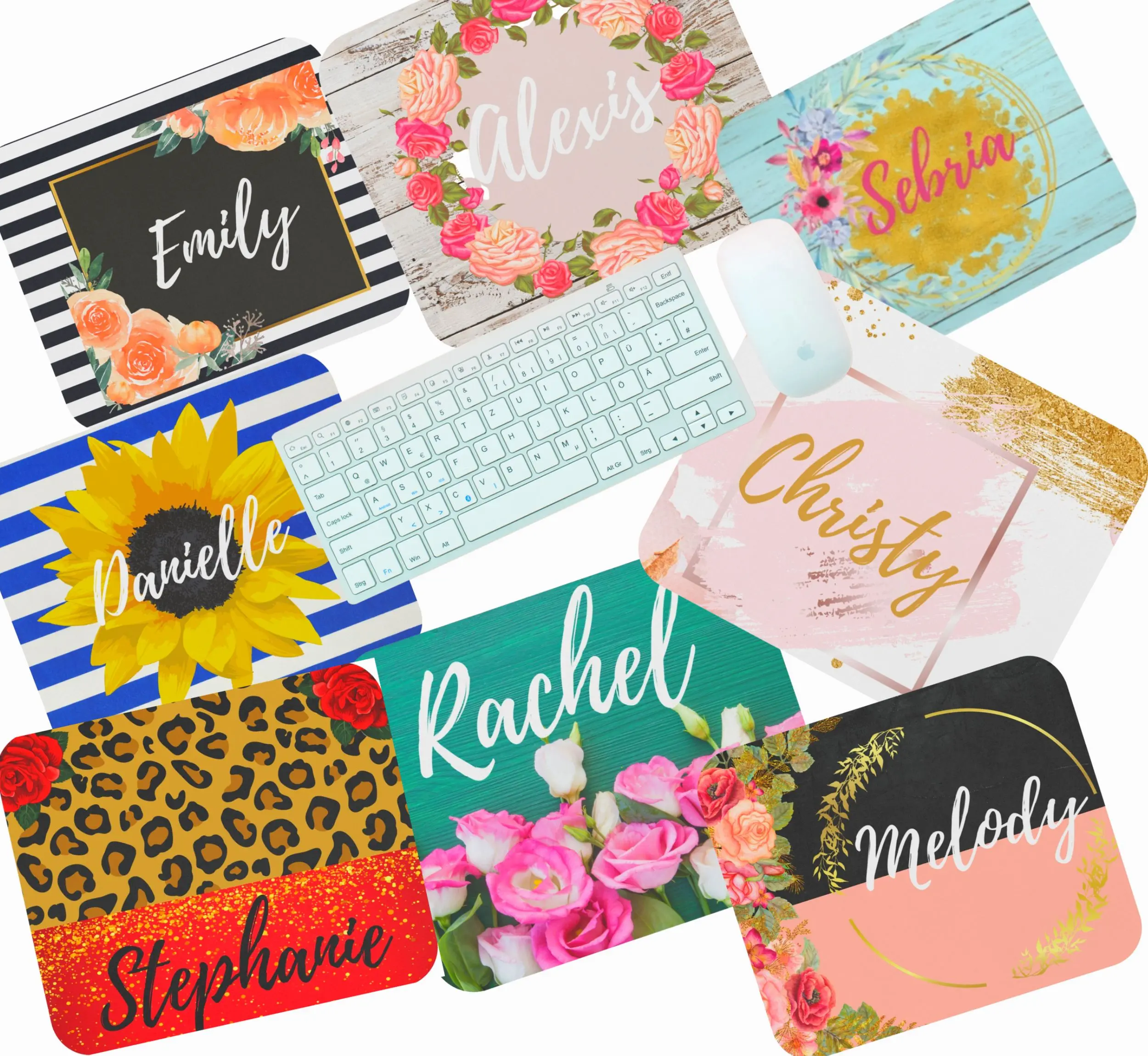 Personalized Office Decor Mouse Pad, Custom Name Mousepad, Custom Rectangle Mouse pad, Gift For Her, Coworker Gift, Home Office Decor