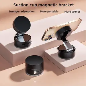 2025 New Vacuum Suction Magnetic Phone Holder, Magnetic Suction Phone Mount, Foldable and Retractable Double-Sided Magnetic Phone Holder for All Phone