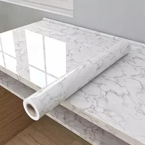 Contact Paper Marble Pattern Wallpaper, Peel and Stick Countertops Backsplash, Waterproof Renter Friendly, Kitchen Wall Decor, Marble Wallpaper Roll