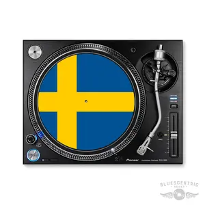 Flag of Sweden Turntable Slipmat - for Vinyl Records