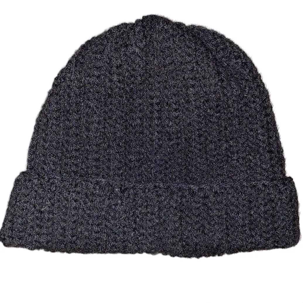 Black Handmade Crochet Beanie