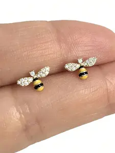 1 Pair Romantic Cubic Zirconia Stud Earrings Ear Studs For Women For Wedding Party Engagement Anniversary Jewelry Valentine's Day Gift Artificial Zircon Earrings