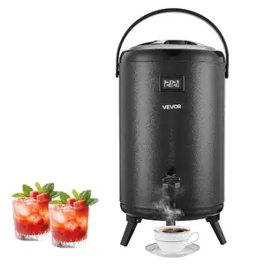 VEVOR Insulated Beverage Dispenser, 3 Gal/11.4L Thermal Hot and Cold Drink Server Dispenser with Spigot, Food-Grade Cooler Jug with 304 Stainless Steel Interior, for Tea Coffee Restaurant OutdoorVEVOR Super Brand Day