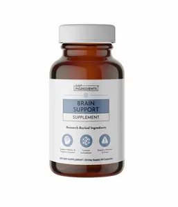 Just Ingredients Organic Brain Support Supplement with Citicoline, Bacopa, & Rosemary Extract for Cognitive Performance
