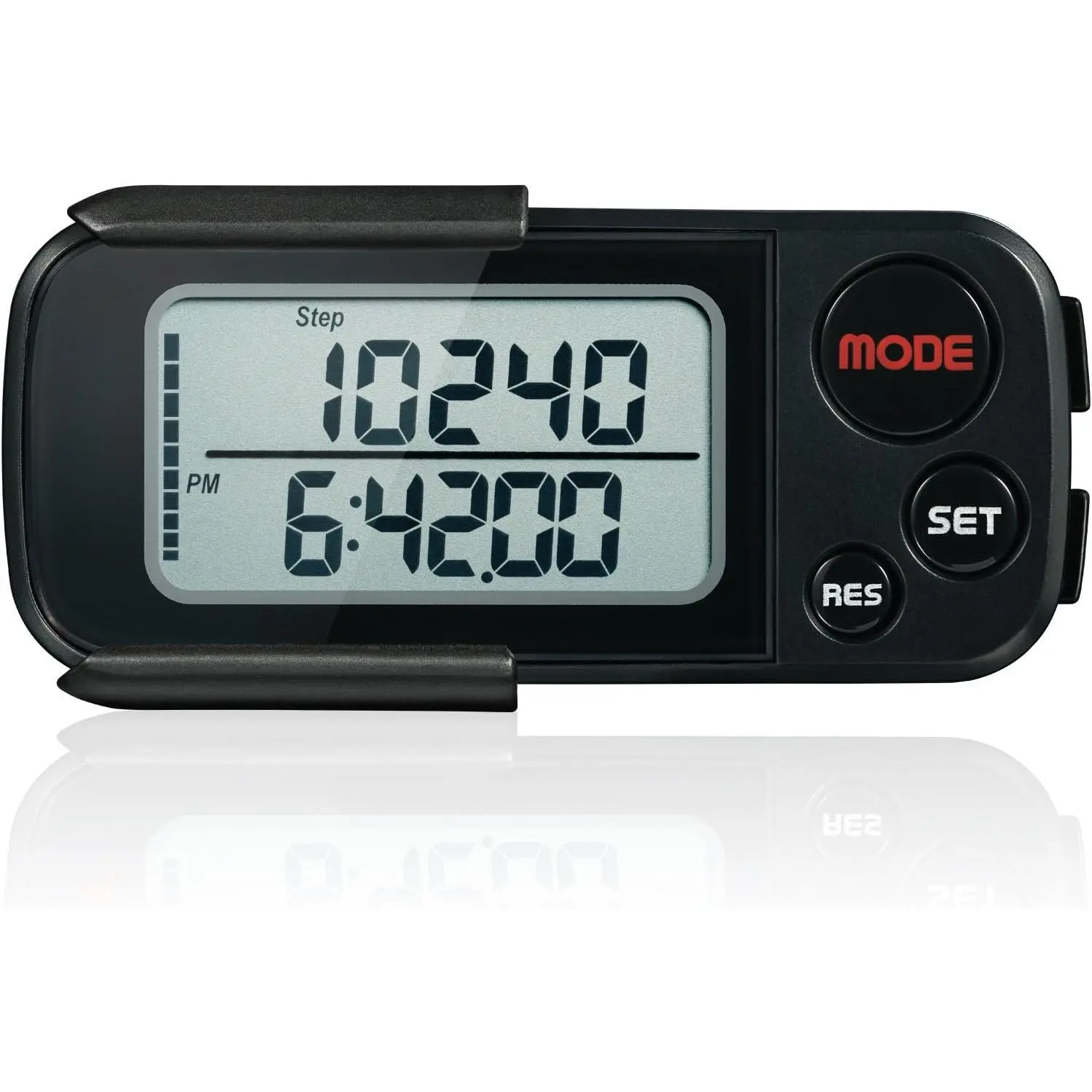 3D Walking Pedometer with Clip & Strap, Accurate Step Counter with 30-Day Memory, Distance in Miles/KM with Large Display Perfect for Seniors & Beginners, eBook Included