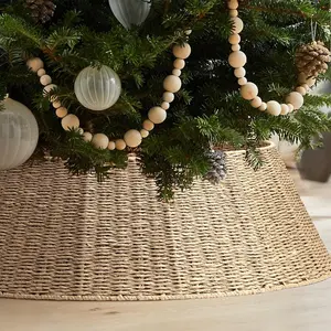 Christmas Tree Collar- 42",Christmas Tree Base Christmas Basket Collar for Home, Living Room,for Covering Tree Stand (Burlywood4, 42 in)