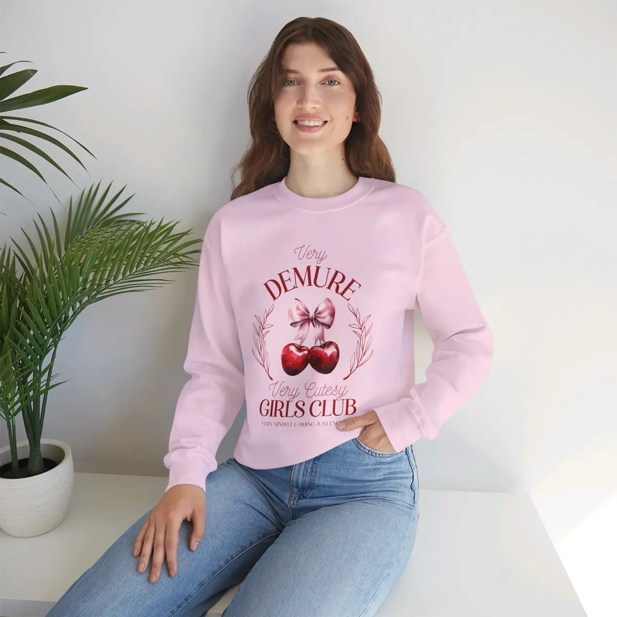 Very demure very mindful sweatshirt Comfortable Womenswear Sweaters Tops Soft