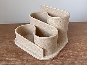 Bohemian Style Neutral Beige Pen Holder, Premium Aesthetic Desk Organizer, Stylish Desk Accessories, Sturdy Cute Pencil Holder, Practical Office Supplies, Ideal Home Office Decor For Women, Perfect For Spring Desk Makeover |