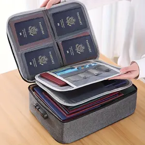 Luggage Organizer, File Storage Bag with Lock, Waterproof Travel Accessories, Document Organizer, Office Large Capacity Business ID card Bag, Bill File Organization Bag, Household Registration Book, Used for Storing Documents and Certifica