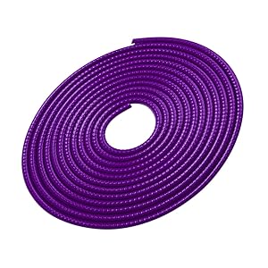 32ft(10m) Anti-Scratch Car Door Edge Guards: U-Shaped Edge Protector Strip for Auto Vehicles Door Rubber Seal Trim Build in Metal Sheet for Most Car Rucks SUV No Glue Installation, Purple