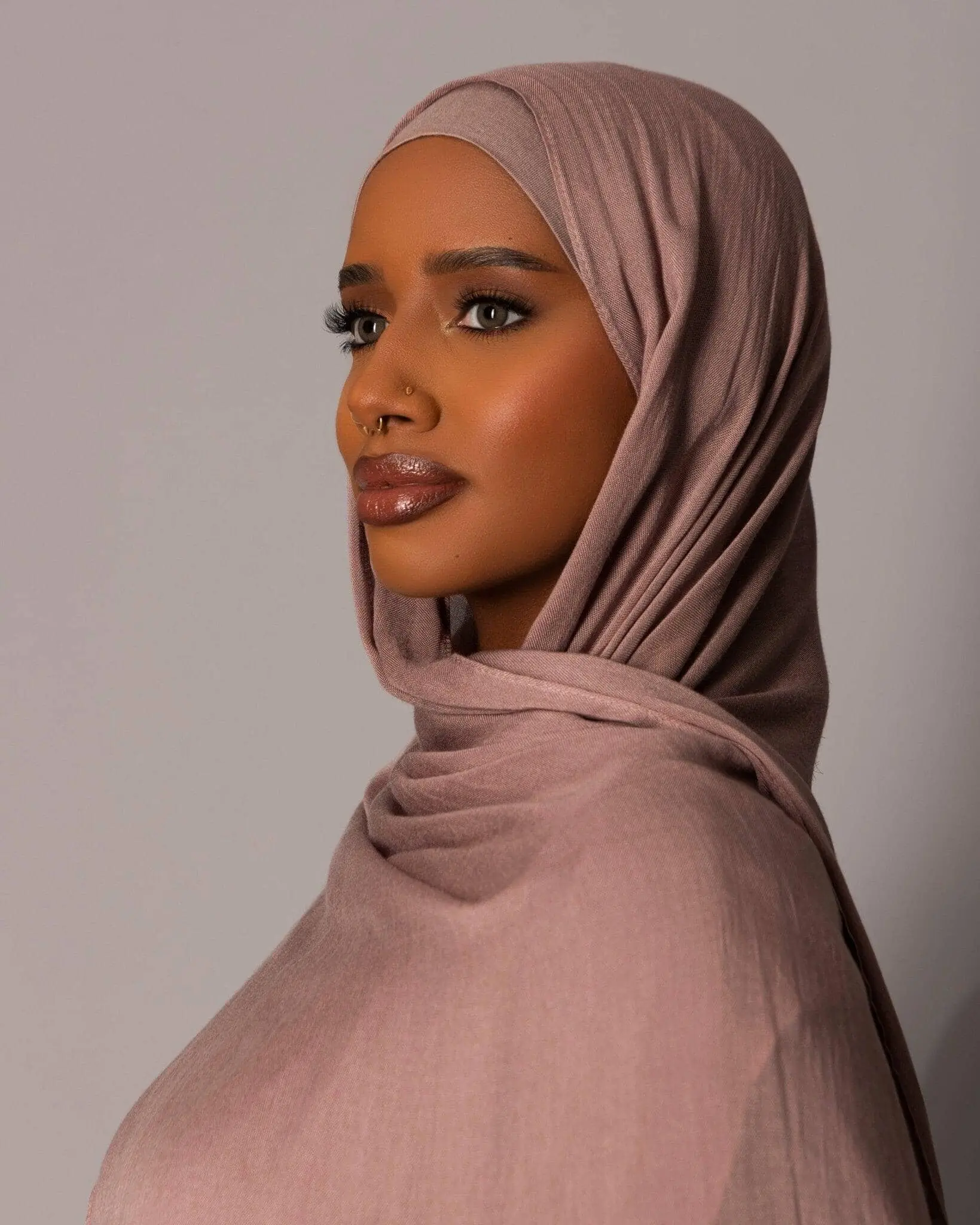 Premium Modal Hijab with matching under cap set – Mauve Dust