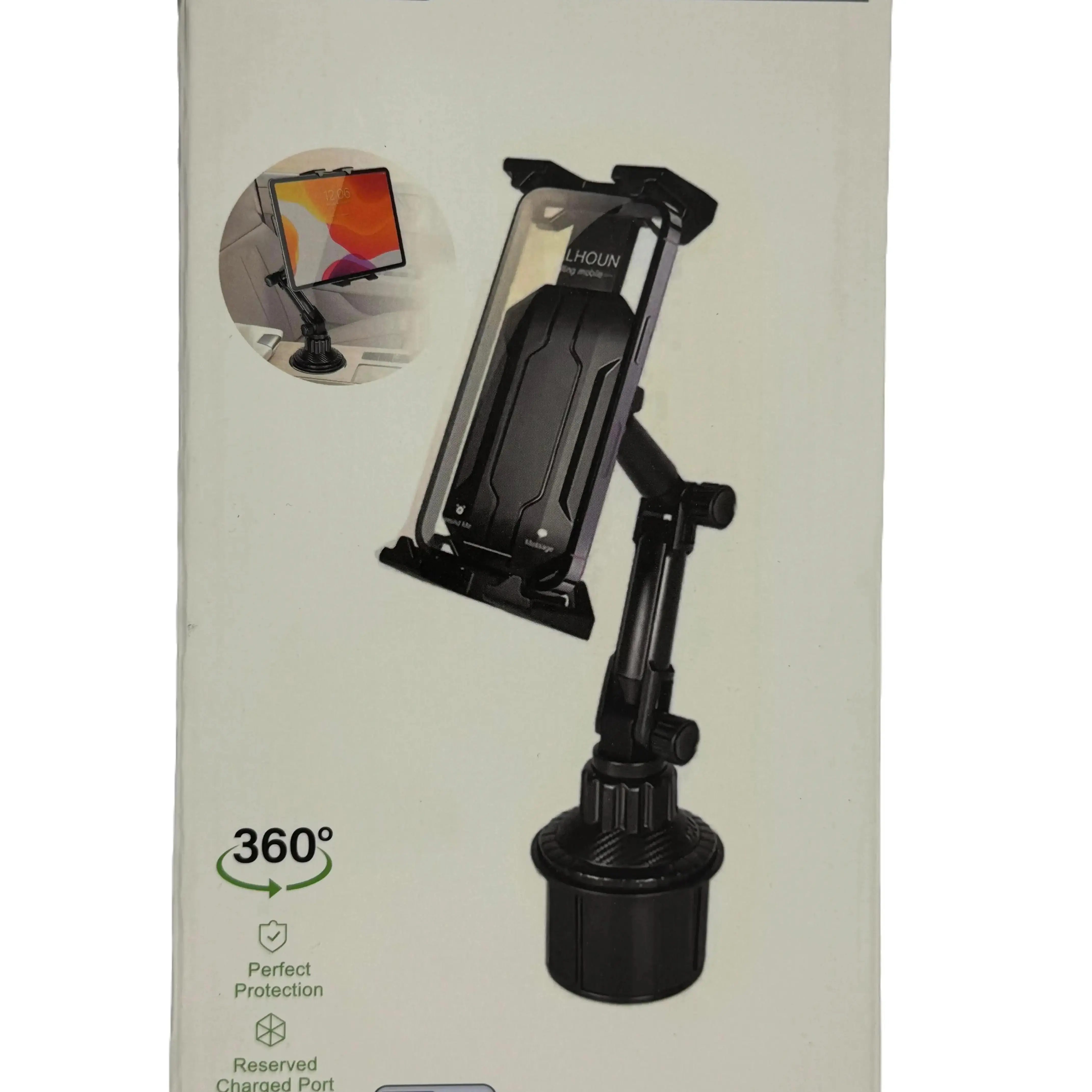 Universal Car Mount Cup Holder Stand for iPhone iPad Tablet Samsung - 4.7- 10.9" Adjustable