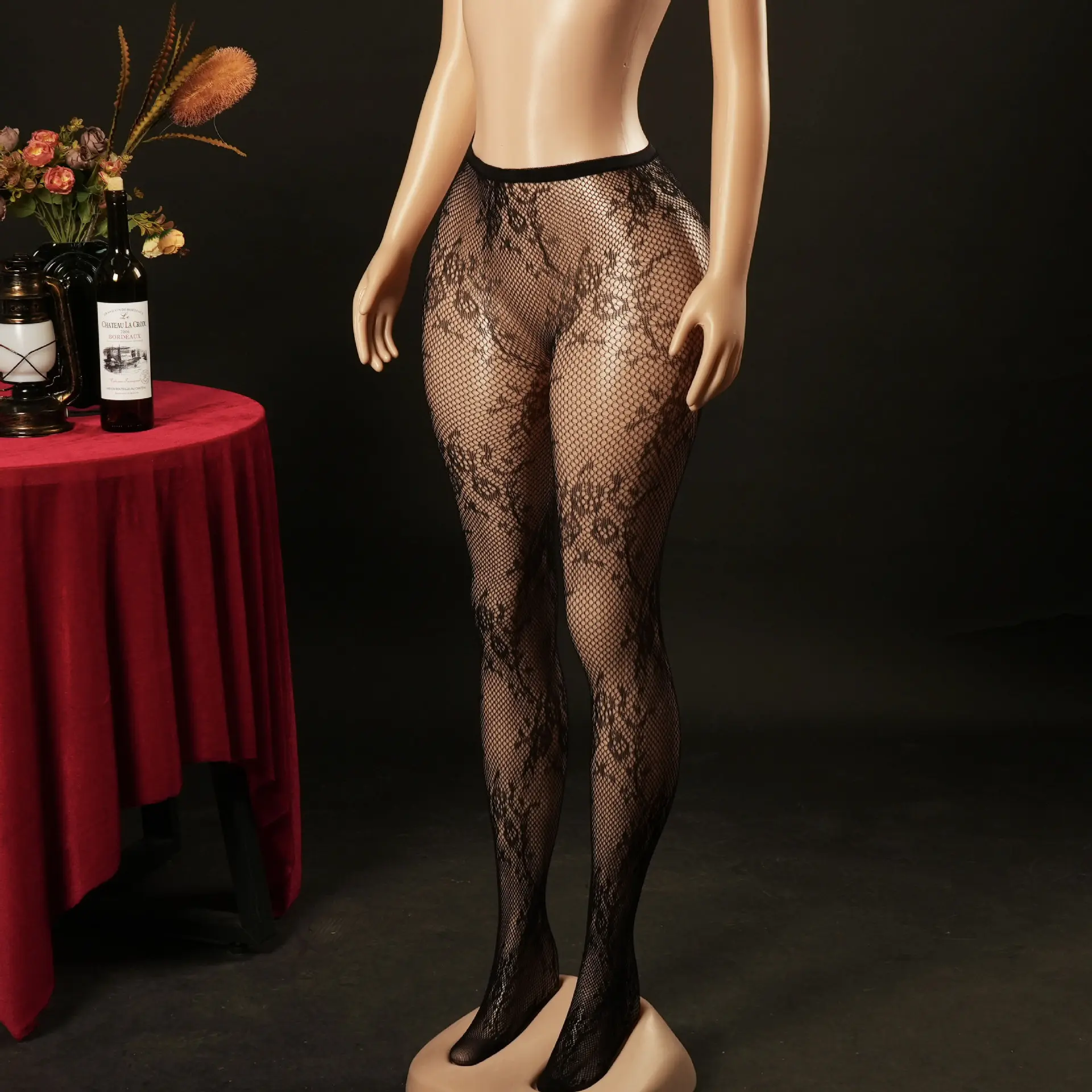 Women's Sexy Pantyhose in an Elegant Patterned Fishnet, Semi-Sheer Tights with Reinforced Toe and Backseam, Transparent Clothes for Women, Lingerie For Women thigh high lacethigh Womenswear Chic