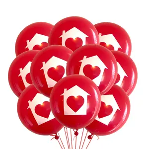 Malayan Products Housewarming Balloons 12 Count Latex, Real Estate Decorations, New Home Theme Party 12in