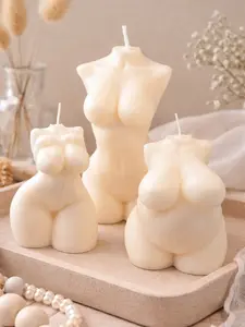 Sculpted Body Soy Candle: Modern Art Décor, Handmade