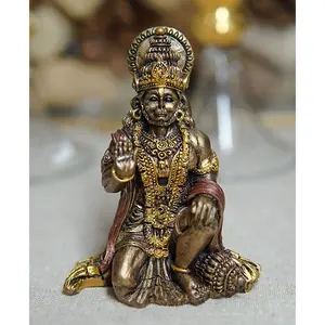 Ebros Hindu Ramayana Hanuman Monkey Hindu God Shiva Incarnate Mini Figurine