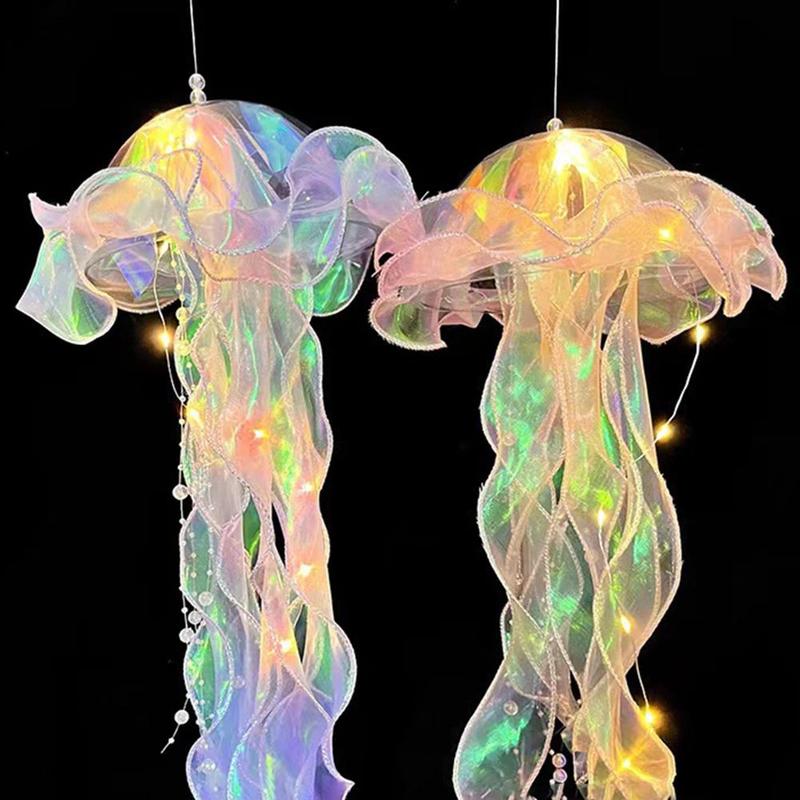DIY Jellyfish Lantern Under The Sea Colorful Jellyfish Lamp Girl Bedroom Atmosphere Decoration Lamp Mermaid Theme Party Decor Christmas Gift Shop DIY Jellyfish Lantern Under The Sea Colorful Jellyfish Lamp Girl Bedroom Atmosphere Decoration Lamp Mermaid Theme Party Decor Christmas Gift Shop