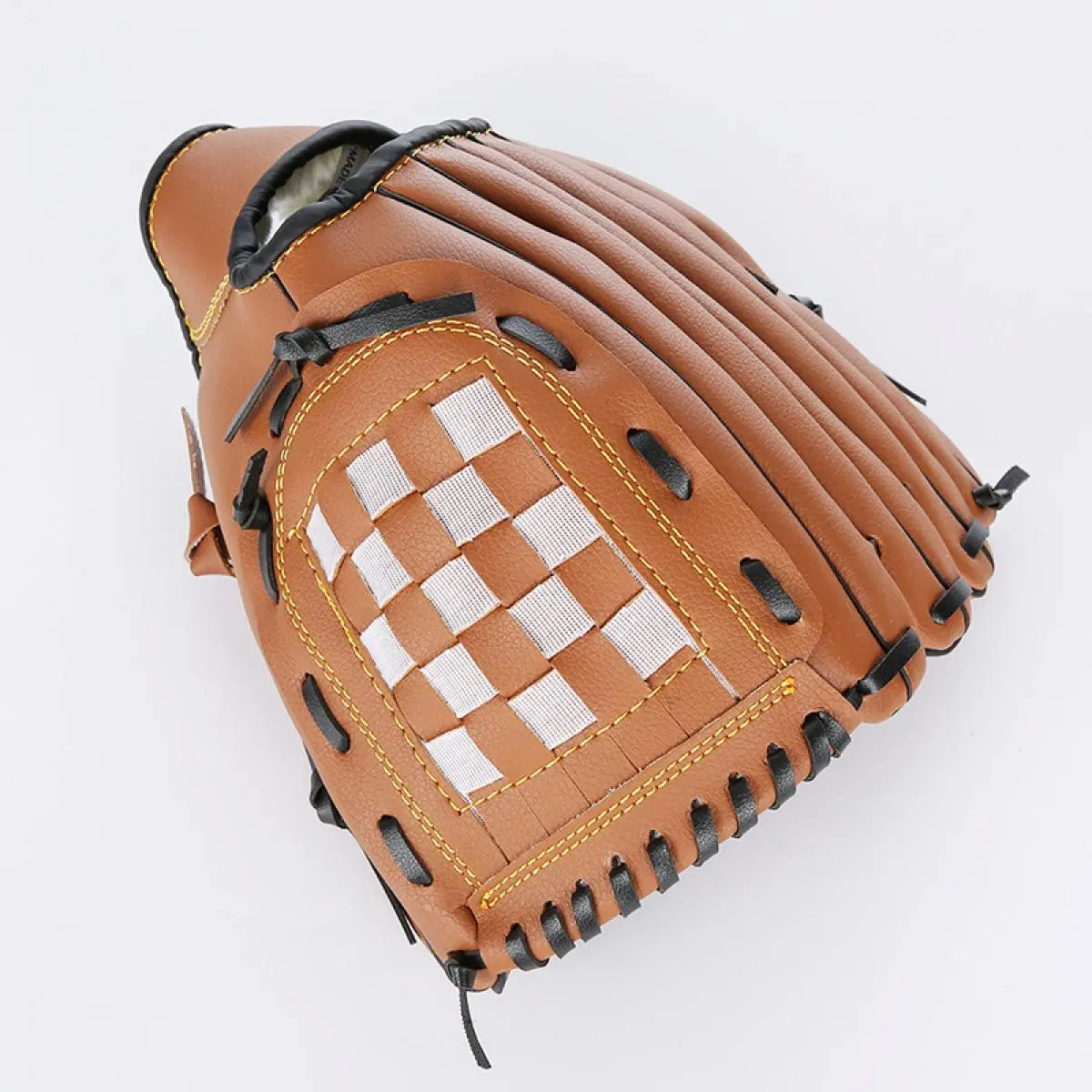 Youth Fielding Glove with Thickened Lychee Pattern - Comfortable PVC Synthetic Leather Mitt, Soft to the Touch with Enhanced Quality and Feel, Unisex, Good Quality, 12.5 Inches (Adult Size), Adults, Thickened Texture, Multi-Size, Children, Lychee Texture