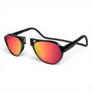 CliC Aviator Polarized Magnetic Sunglasses | Hang Around Neck Soft Band (S-XL)