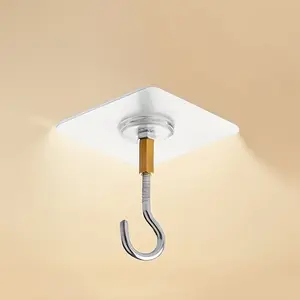 HomeDailyEss 5pcs non-drilled and seamless ceiling hangers, suitable for hanging plants, small lanterns, balloons, kitchenware, lamps, etc. on the ceiling. Heavy-duty self-adhesive hangers, self-adhesive hooks for festival items.